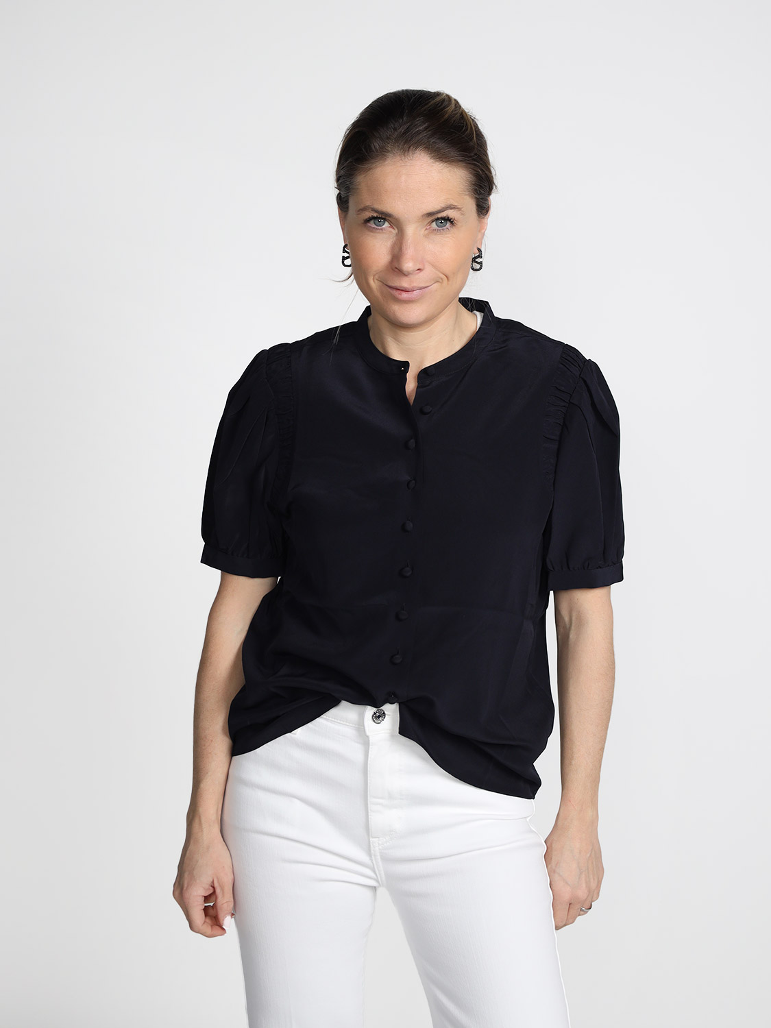 Frame The Silk - Blouse   navy XS