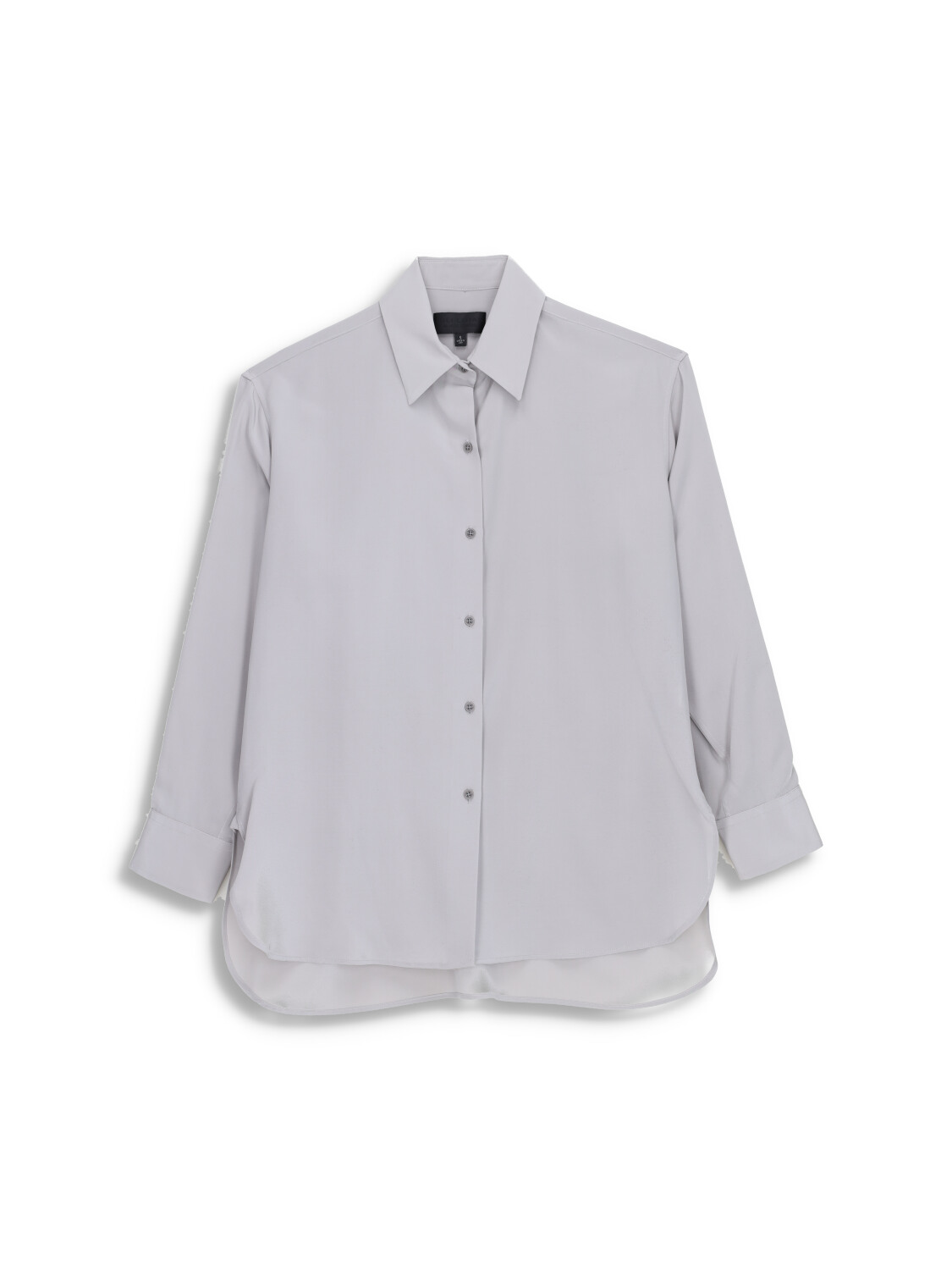 Nili Lotan Julien Silk Shirt – Locker fallende Seidenbluse grau S