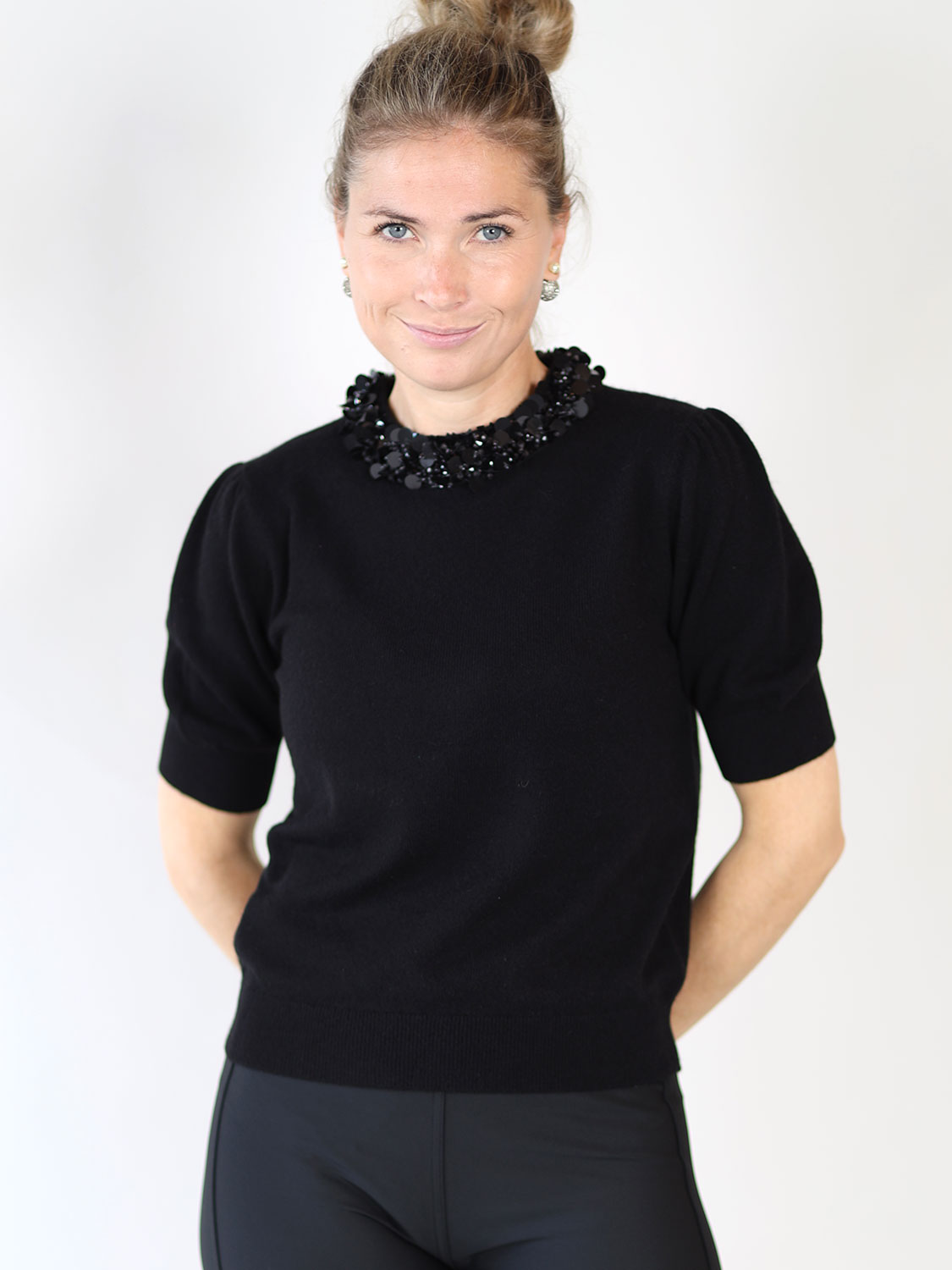 Ulla Johnson Liv – Kaschmir-Strickpullover  schwarz S
