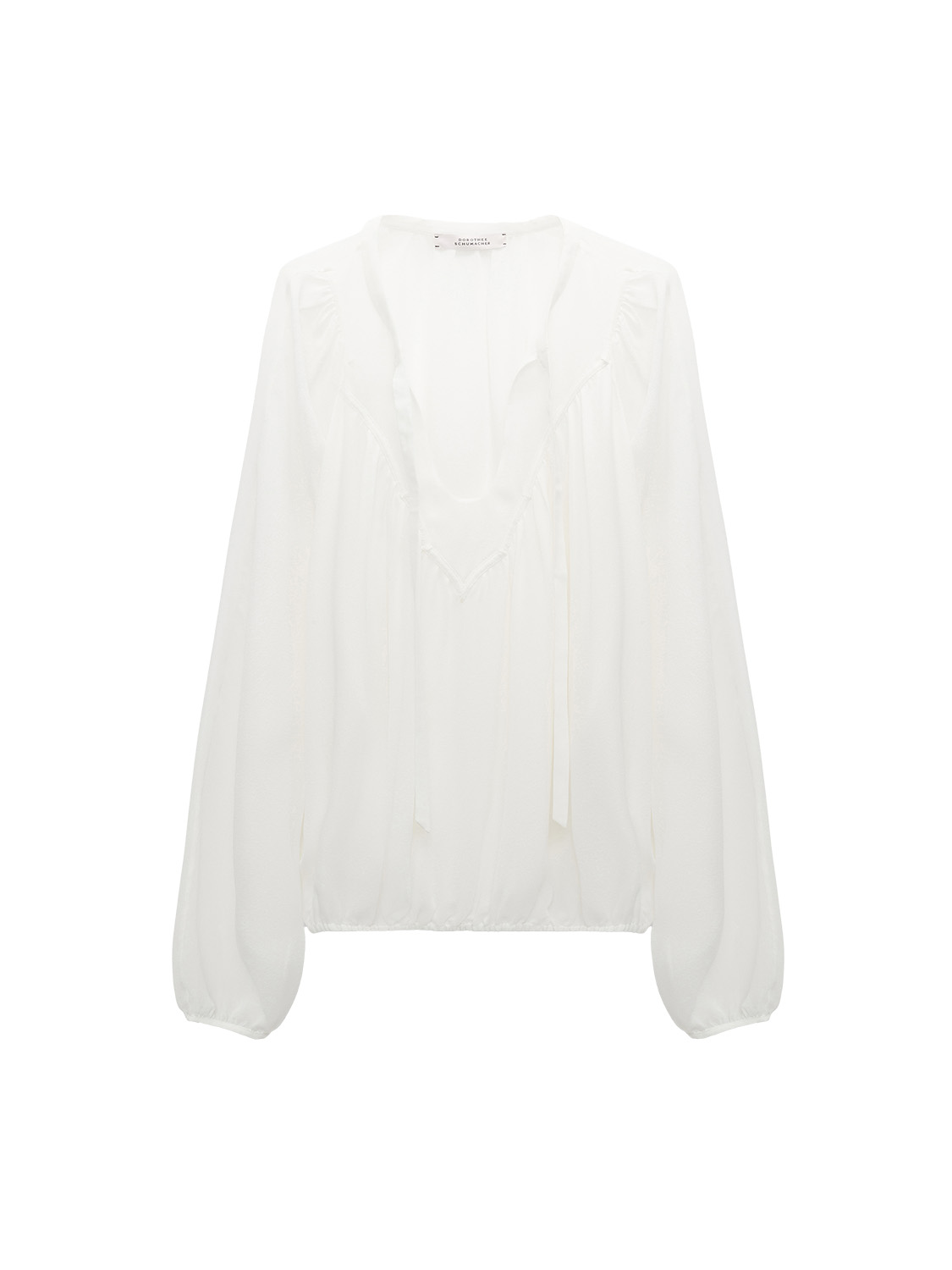 Sheer Dreams – Seidenbluse mit Schleifen-Detail  