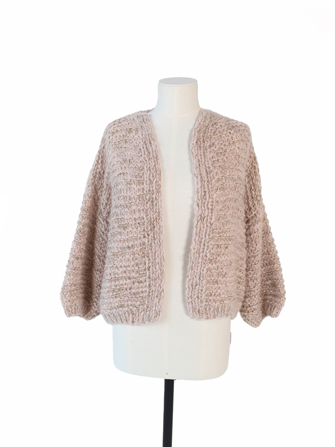 Maiami Bomber-Strick-Cardigan aus Kaschmir  beige S/M