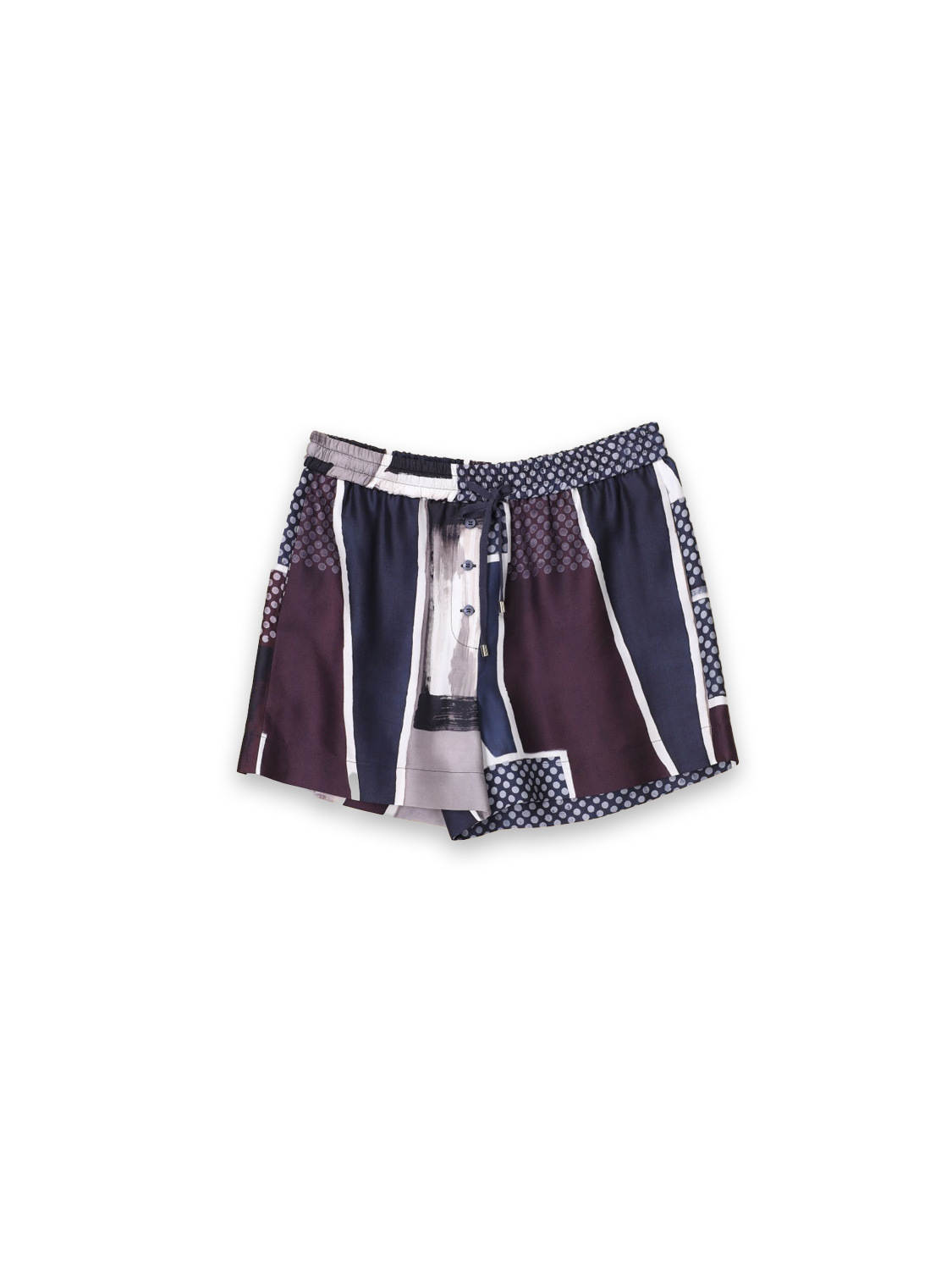 Patterned silk shorts  