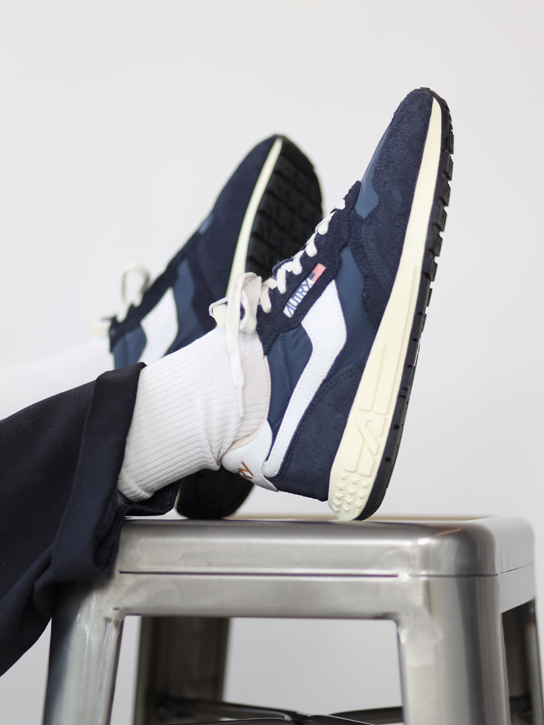 Autry Reelwind Low – Leder Sneaker marine 42 Autry Reelwind Low – Leder Sneaker marine 42