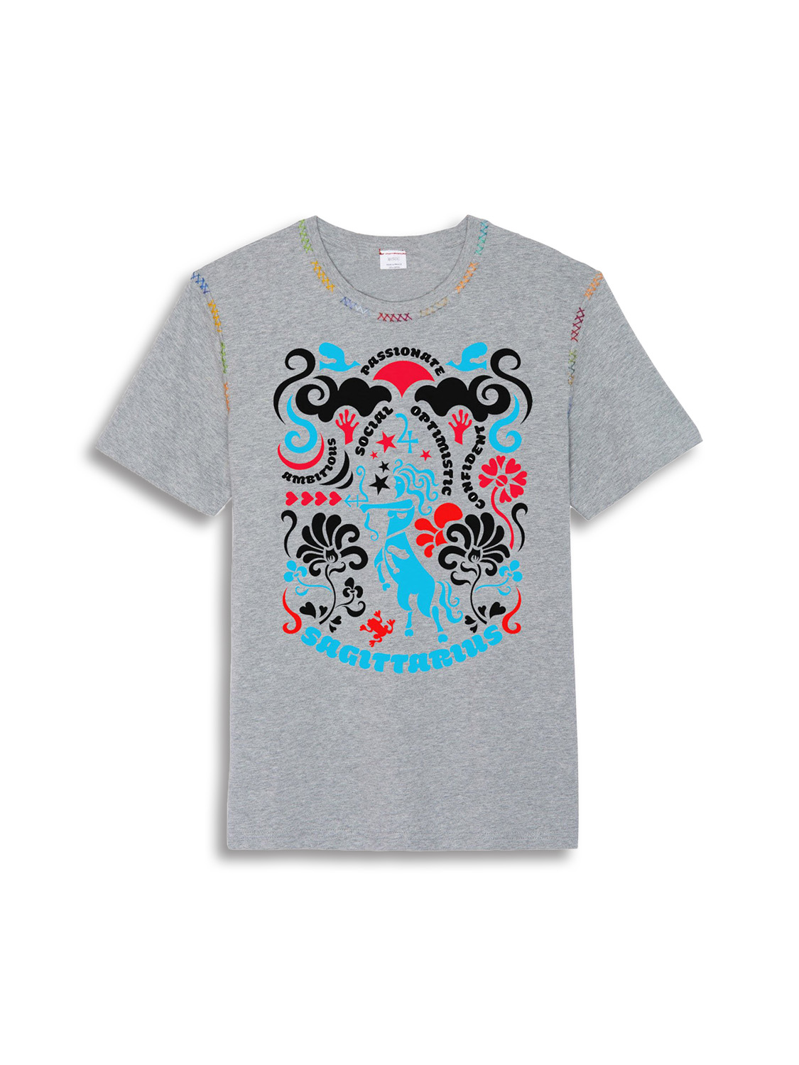 Astro Shirt - Cotton T-Shirt with Zodiac Print