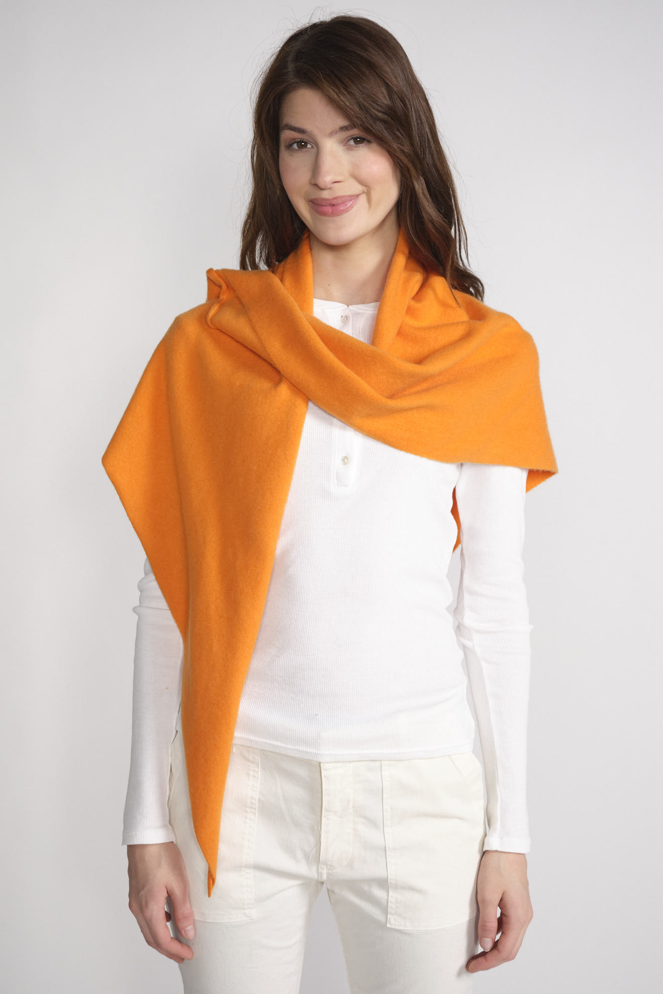 Extreme Cashmere n° 150 Witch - Sciarpa triangolare in cashmere arancione Taglia unica