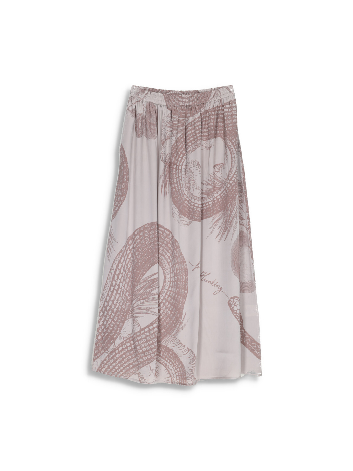 Skirt Slip Garden Eden – Maxirock mit Printdruck aus Seide