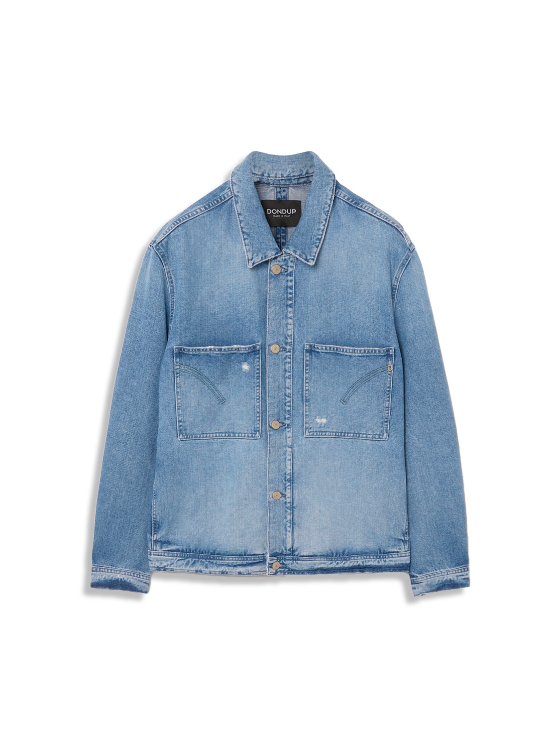 Dondup Denim jacket with button placket and two breast pockets  blue 52