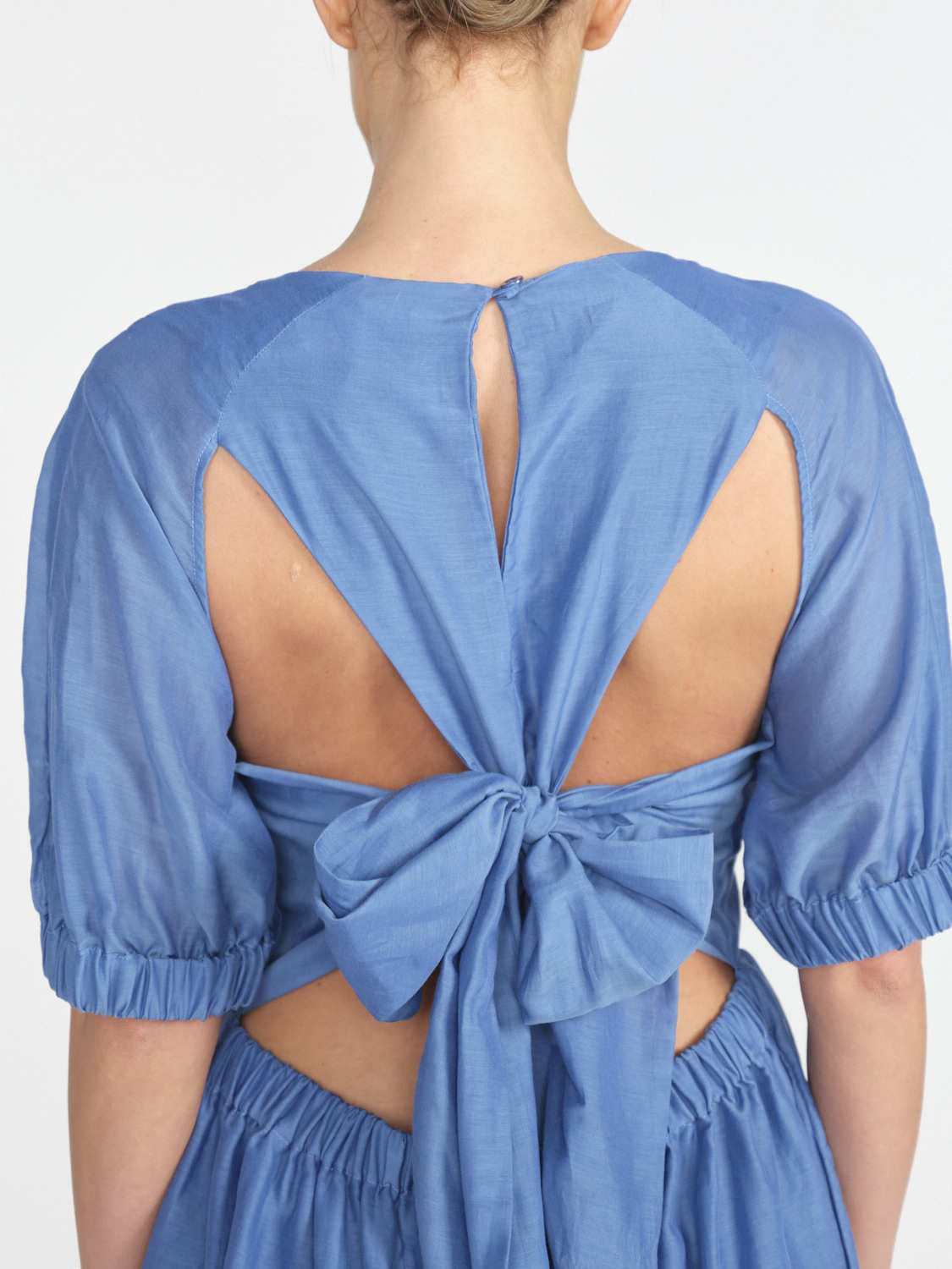 Semicouture Light dress made of a cotton-silk mix  blue 34