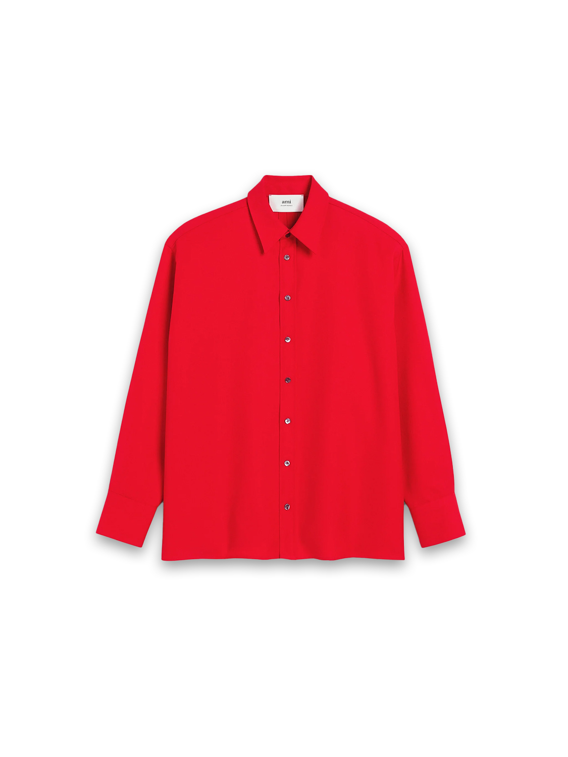 Back Slit - Loose Shirt ade from flowing Wool Canvas 
