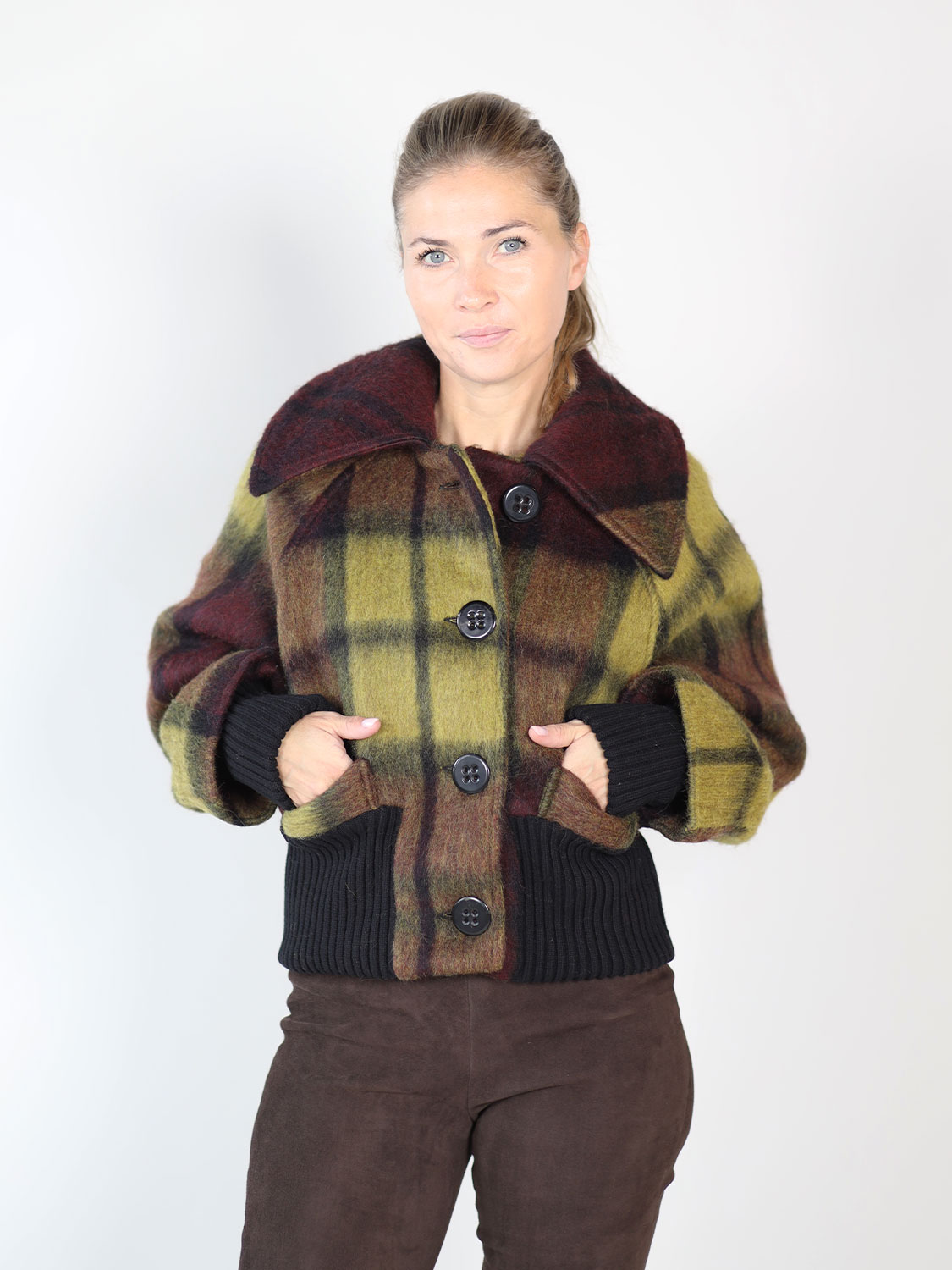 Roberto Collina Giubbotto – Jacke mit Muster  mehrfarbig S