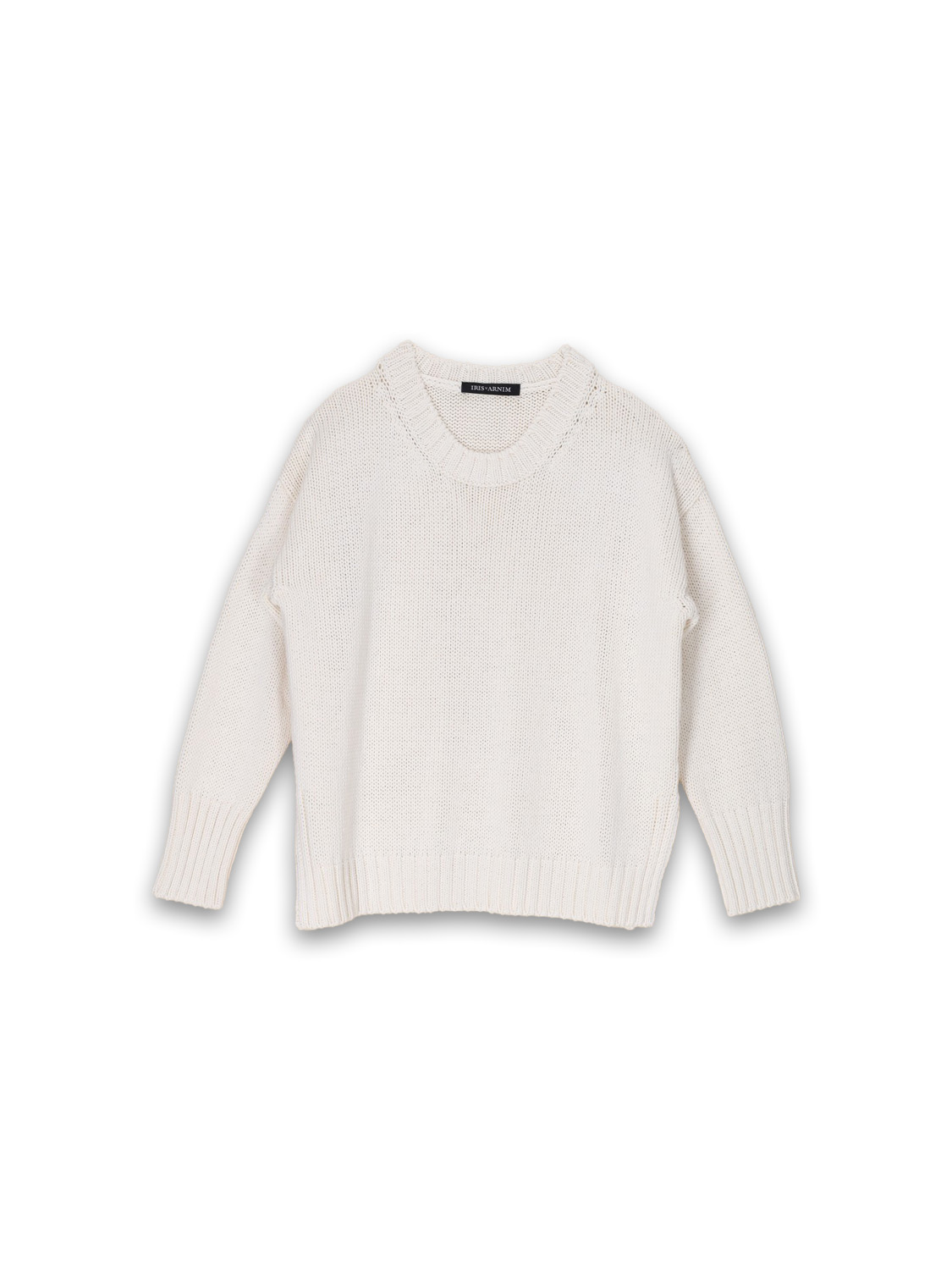 Iris von Arnim Pandori – Oversized knitted sweater made from a silk and cotton mix  creme S