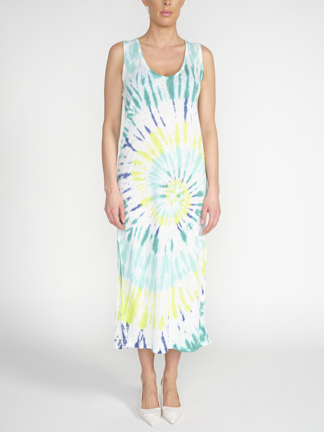 Kujten Midi dress with tie-dye print  mint S/M