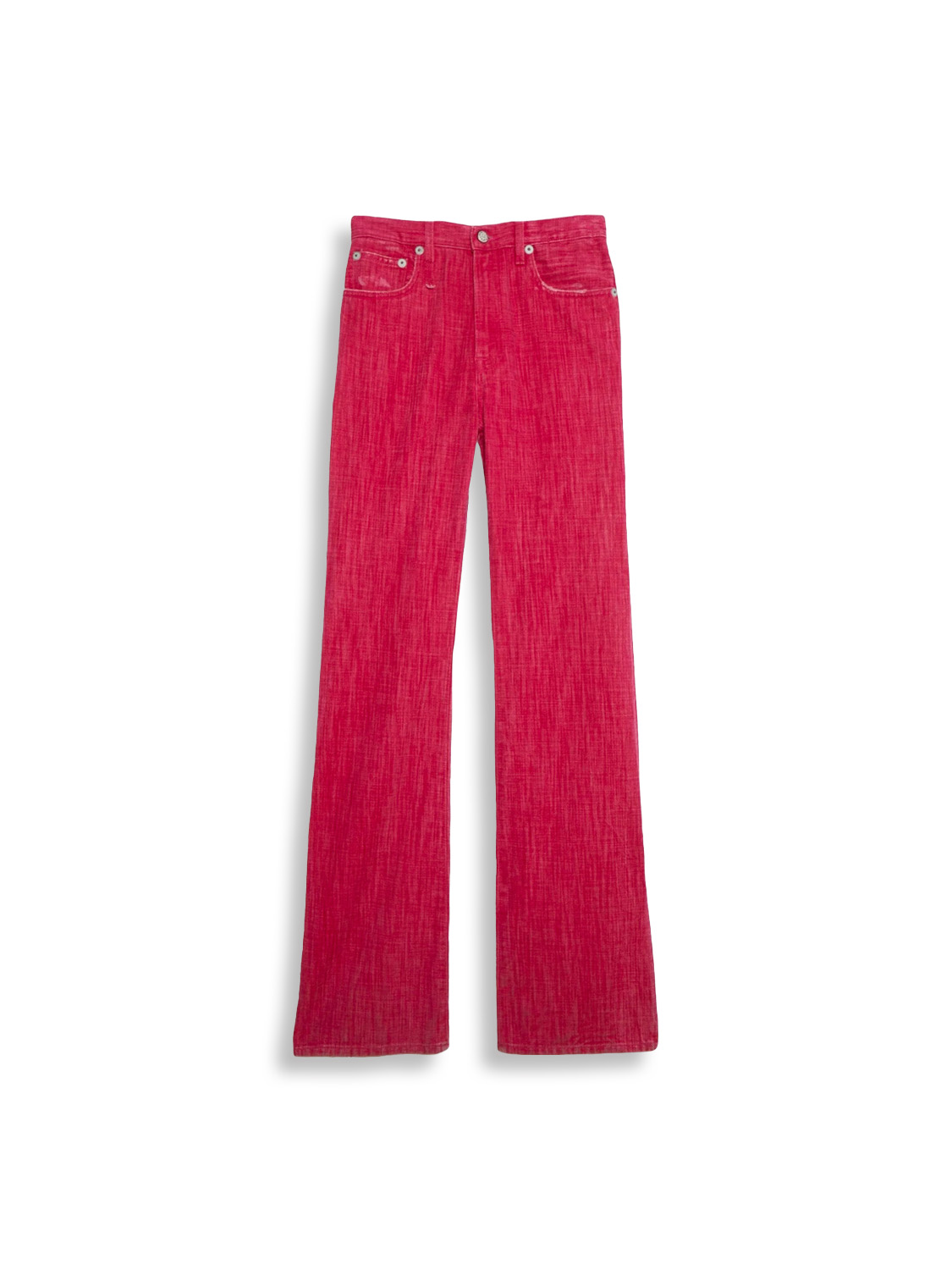 Jane Jean - Flared pants with fringe detailing on cotton pant leg