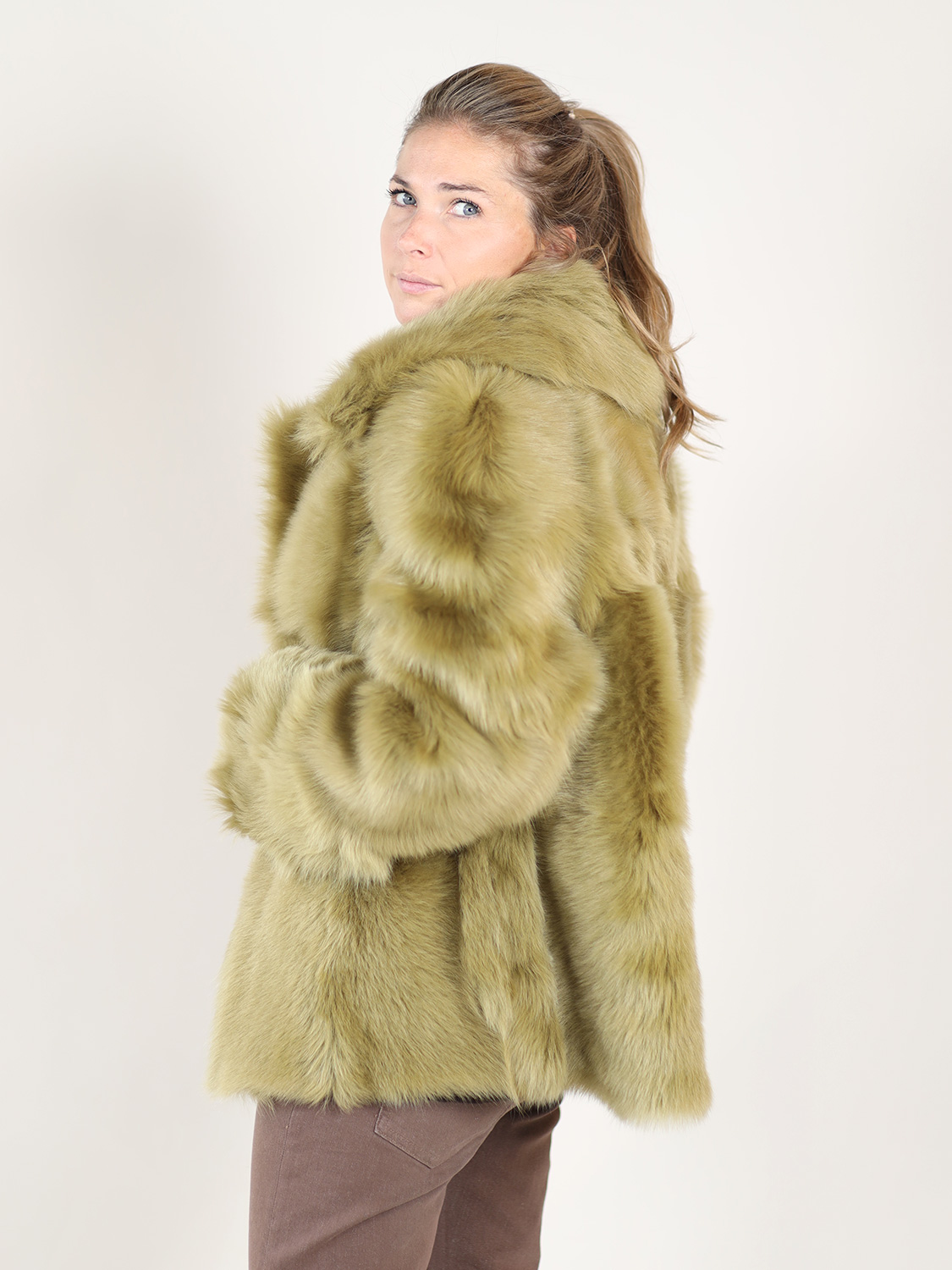 Blancha Toscana – Short fur coat green 34