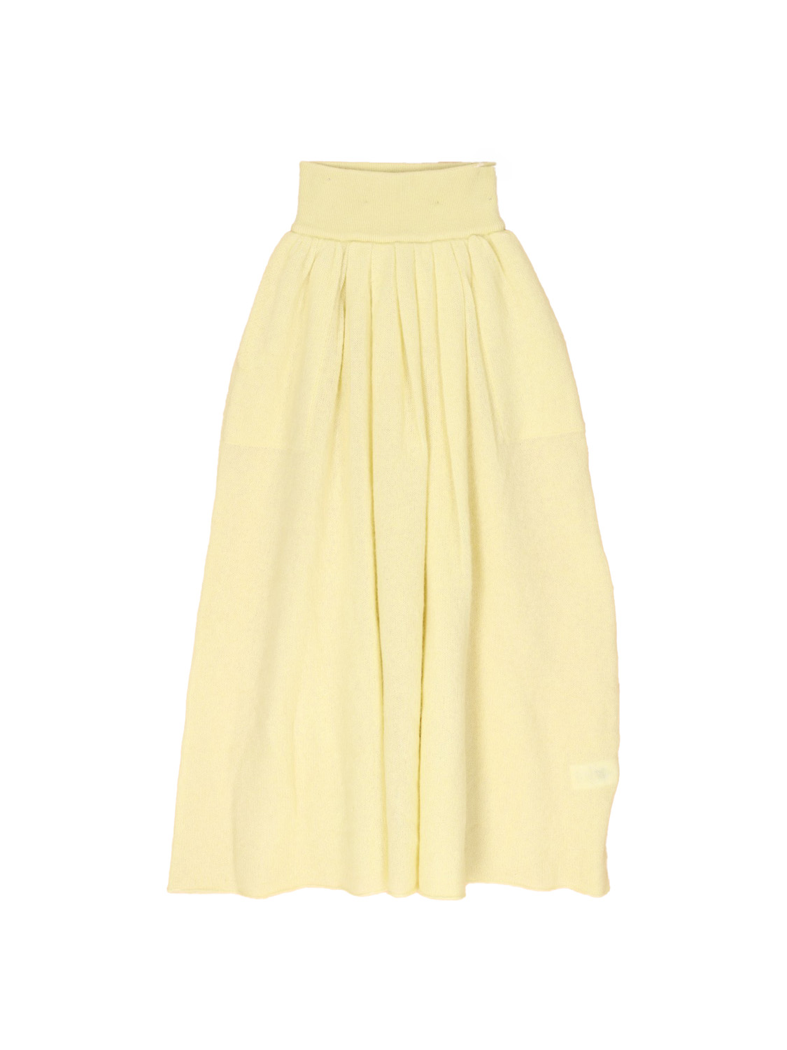 LU Ren Lenor cashmere midi skirt  yellow XS