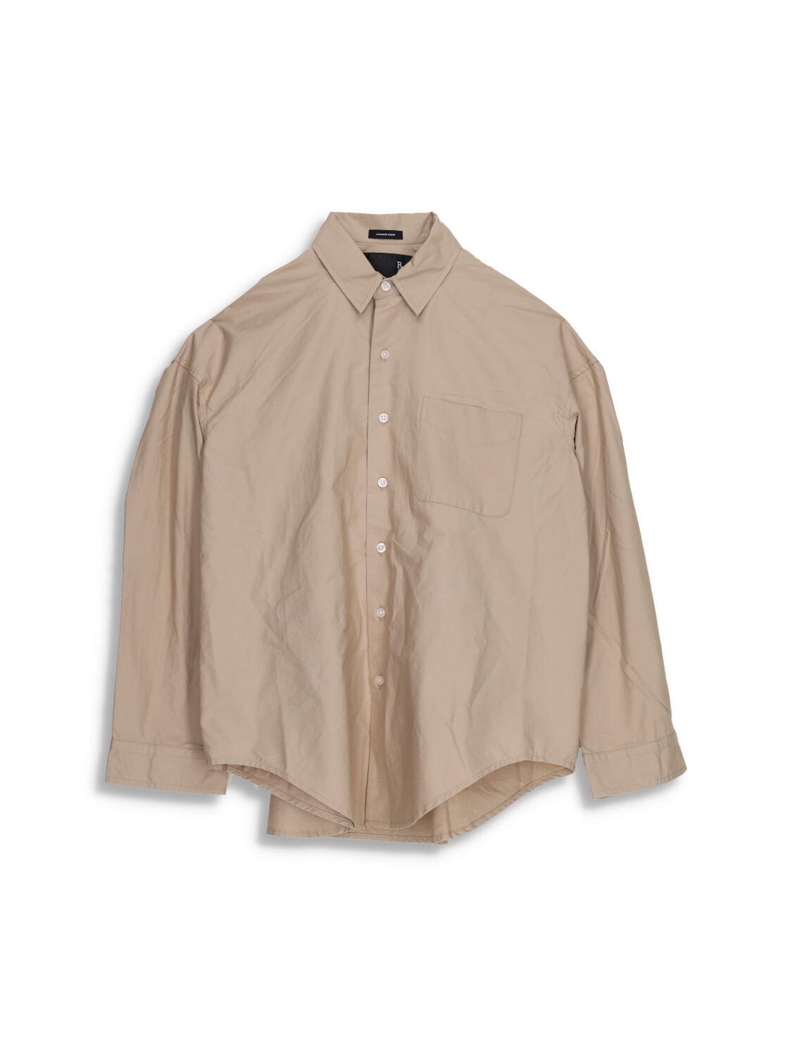 Boxy Button Up- Cotton shirt with chest pocket and button placket
