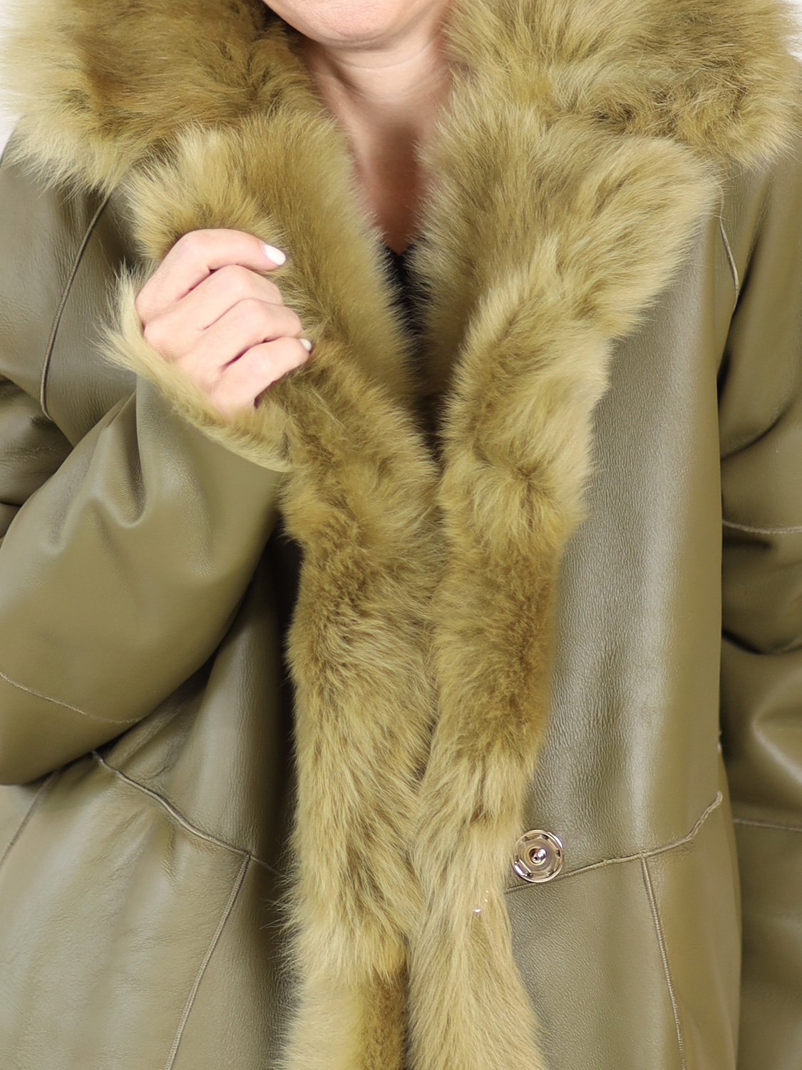Blancha Toscana – Short fur coat green 34