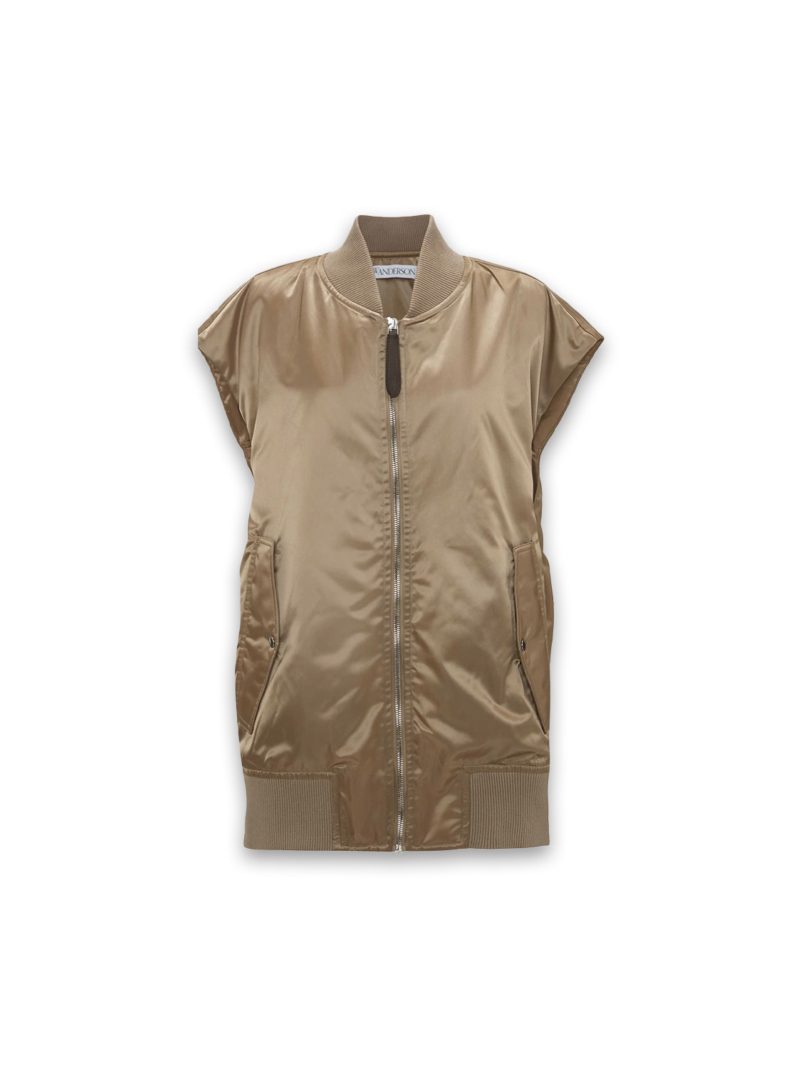 JW Anderson Sleeveless Bomber – Oversized Weste im Bomber-Stil   beige XS