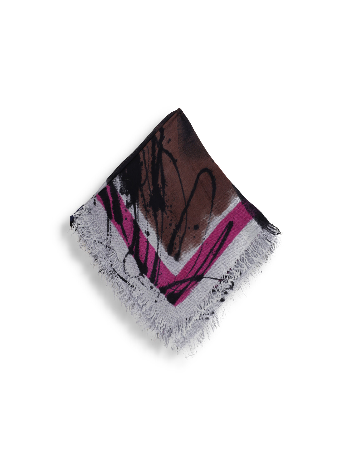 Teory - Rectangular scarf with graphic pattern