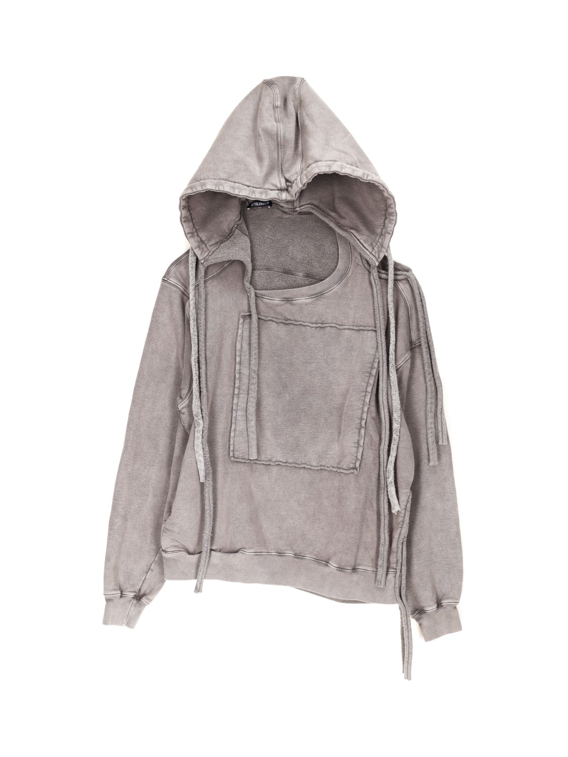 Deconstructed cut-out hoodie 