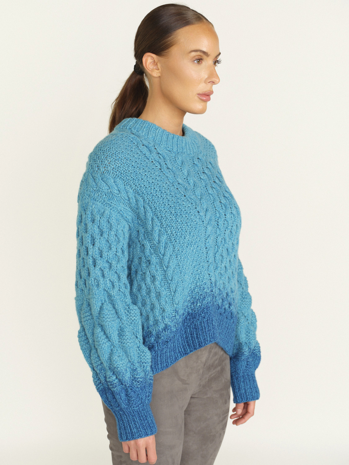 Letanne Marnie – Oversized Cashmere Pullover 	  blau One Size