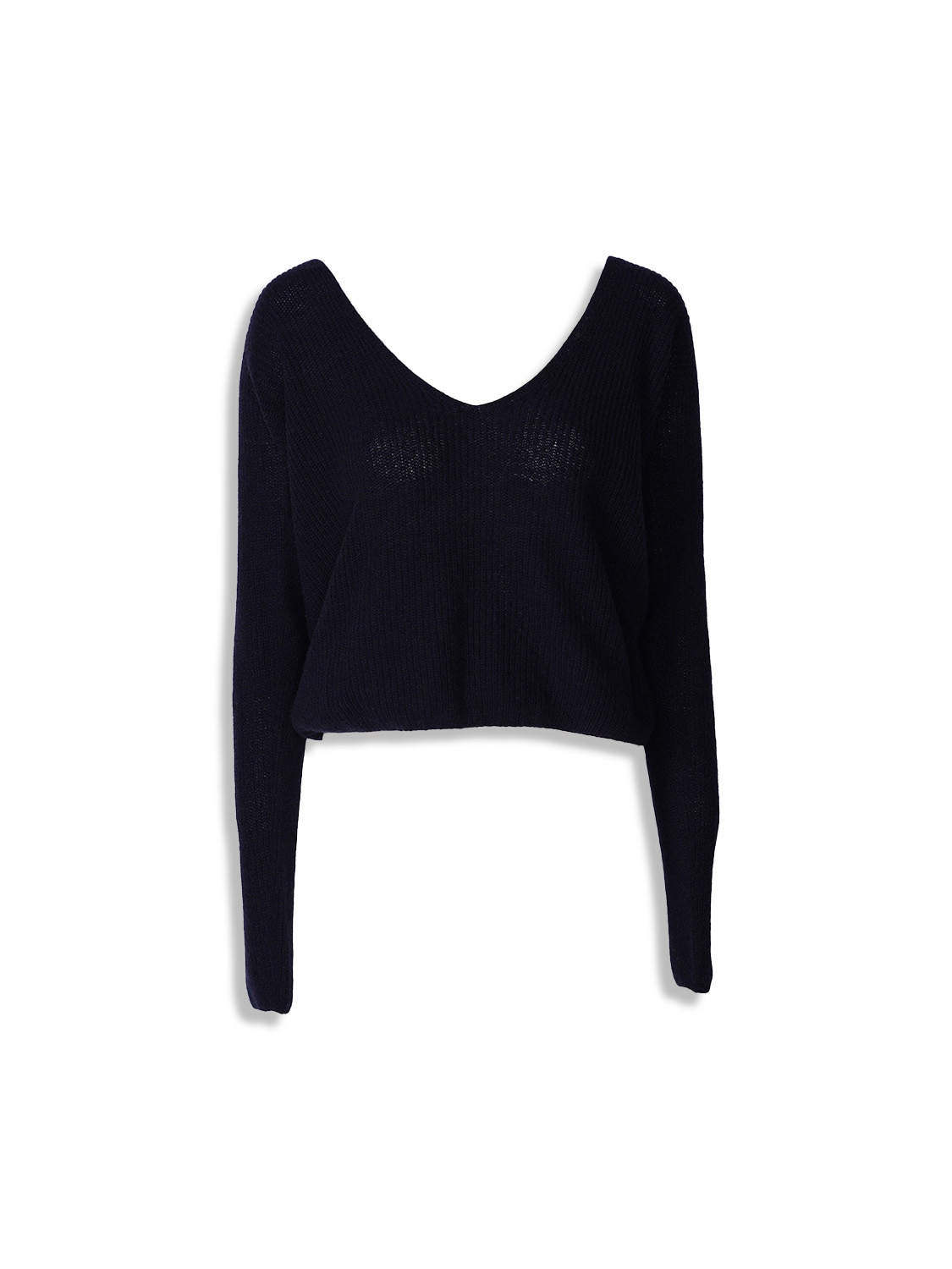 Laurin - knitted sweater with V-neck in cashmere