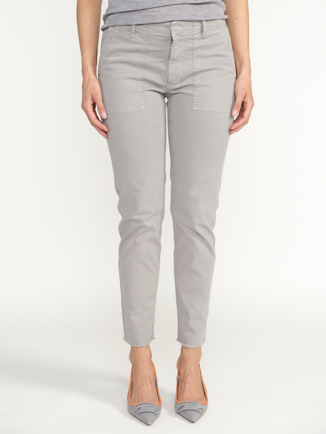 Nili Lotan Jenna Pant - Pantalon à grandes poches  gris 34