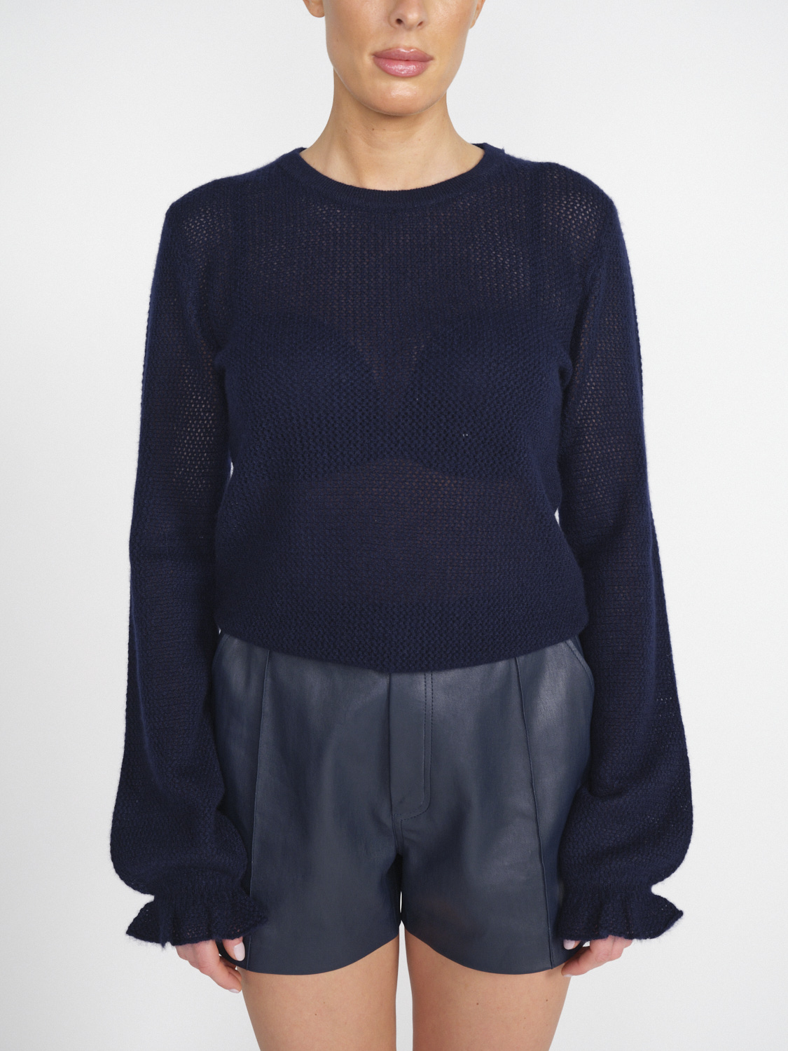 Leanne - Ajour knit cashmere jumper 