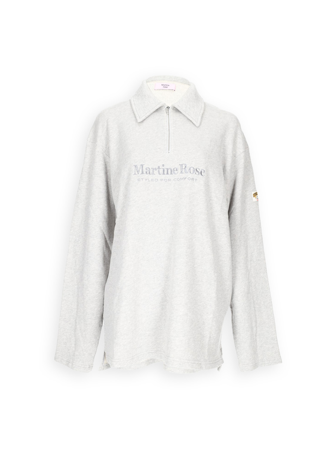 Martine Rose Zip Up – Oversized Sweatshirt with Zipper   grey M