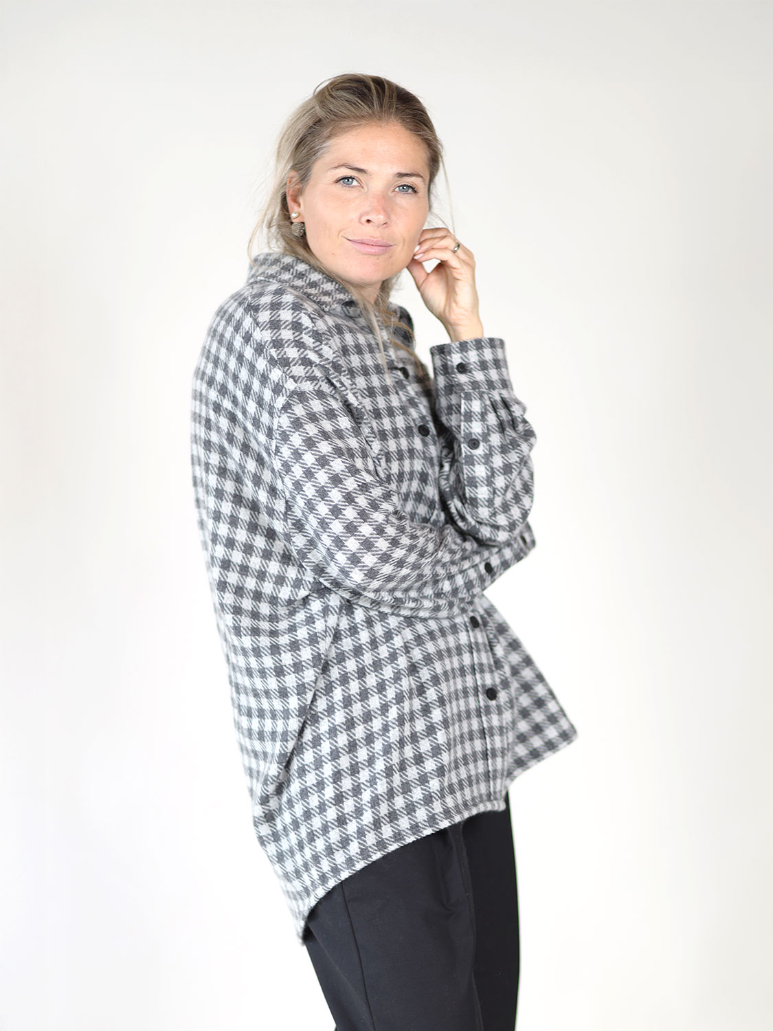 Iris von Arnim Nessa – Checkered Shirt 36 anthrazit