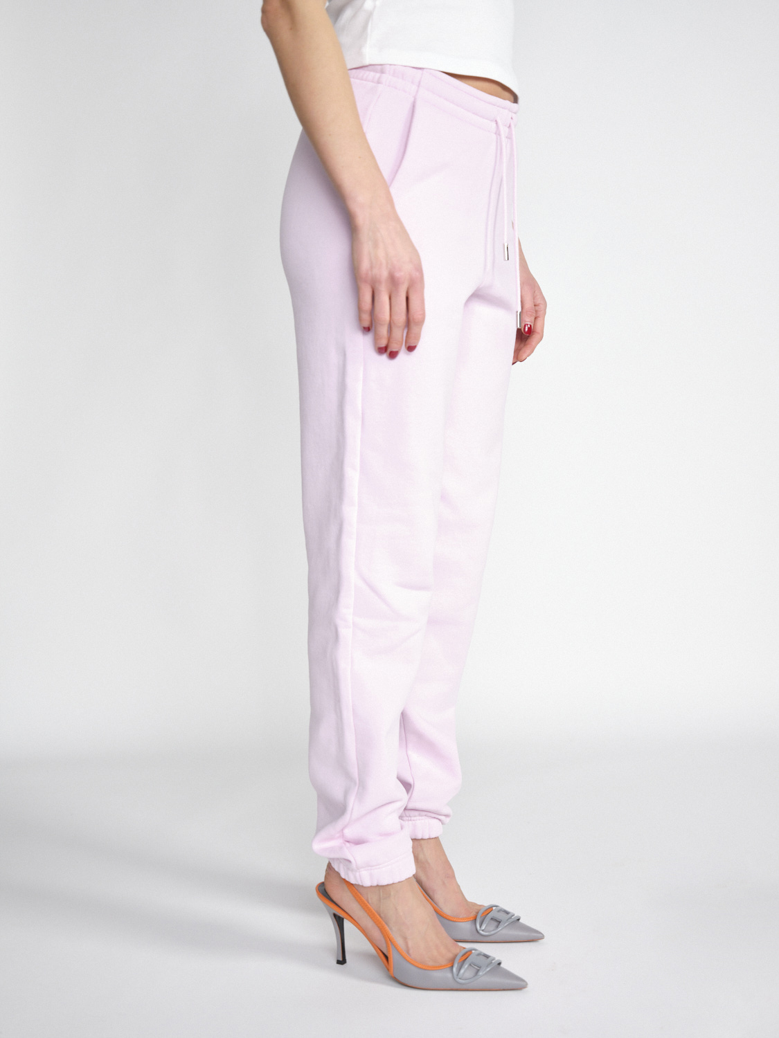 Coperni Pantalón de chándal deportivo en mezcla de algodón rosa S