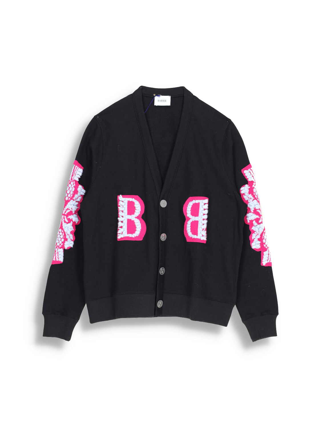 Barrie - Thistle Logo Cardigan Beige with orange applications  