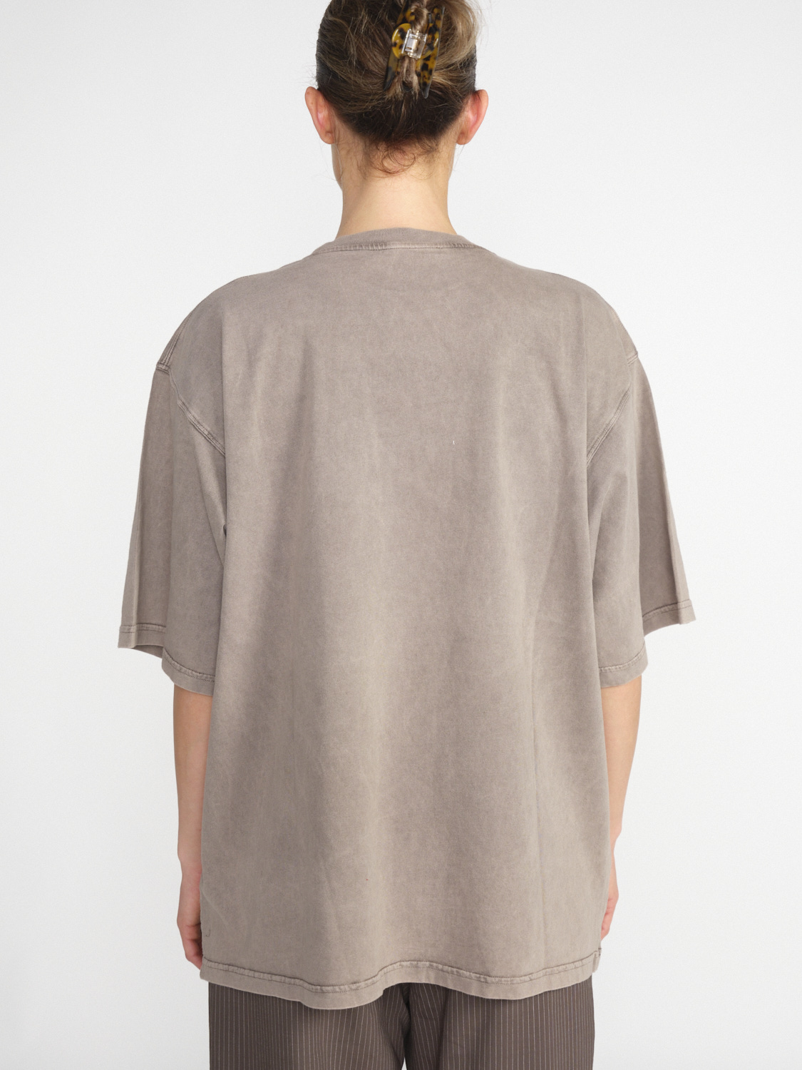 Ottolinger T-shirt oversize in cotone marrone S